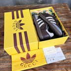 GG x Adidas Men's Sneaker Brown Cowhide Suede 553236