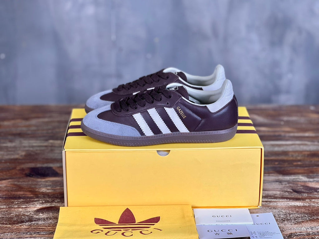 GG x Adidas Men's Sneaker Brown Cowhide Suede 553236