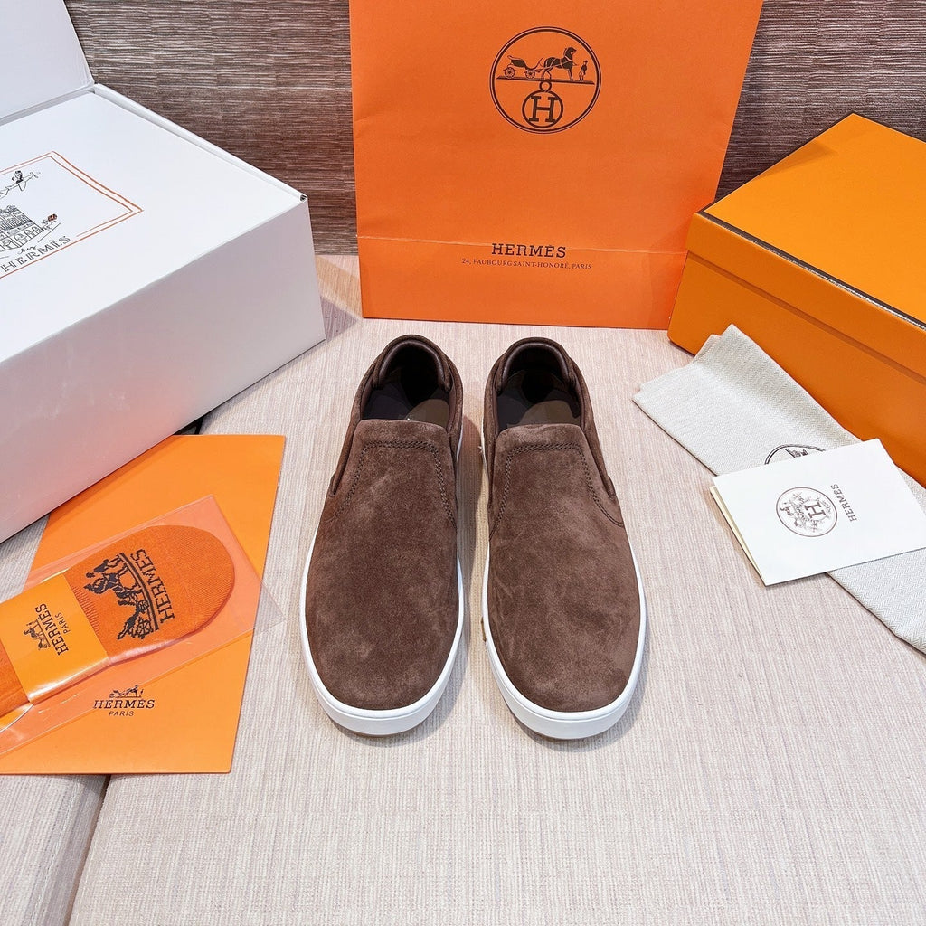 HM Men's 25 Lucky Slip-on Brown Suede 713103