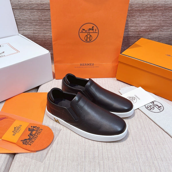 HM Men's 25 Lucky Slip-on Black Calfskin 713107