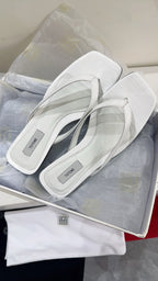Totem Thong Sandals White Croc-Effect Leather 751658
