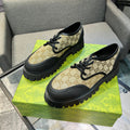 GG Men's 25 Maxi GG Lace up Sneaker Brown Black Cowhide