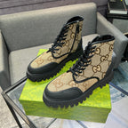 GG Men's 25 Lace up Boot Black Brown Canvas 720790