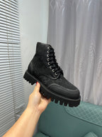 GG Men's 25 Lace up Boot Black Canvas 720797