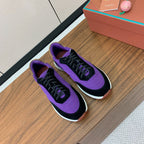 LP Week End Walk Sneaker In Purple Mix Black Denim Fabric And Sudede 984390