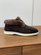 LP Open Walk Ankle Boot Dark Brown Fur Suede 550899