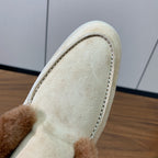 LP Open Walk Ankle Boot Light Lemon Brown Fur Suede 550900
