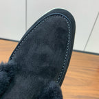 LP Open Walk Chukka Boot Black Suede Lamb Fur