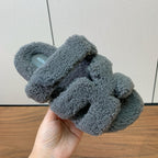 HM Chypre Sandal In Dark Grey Lamb Wool 984183