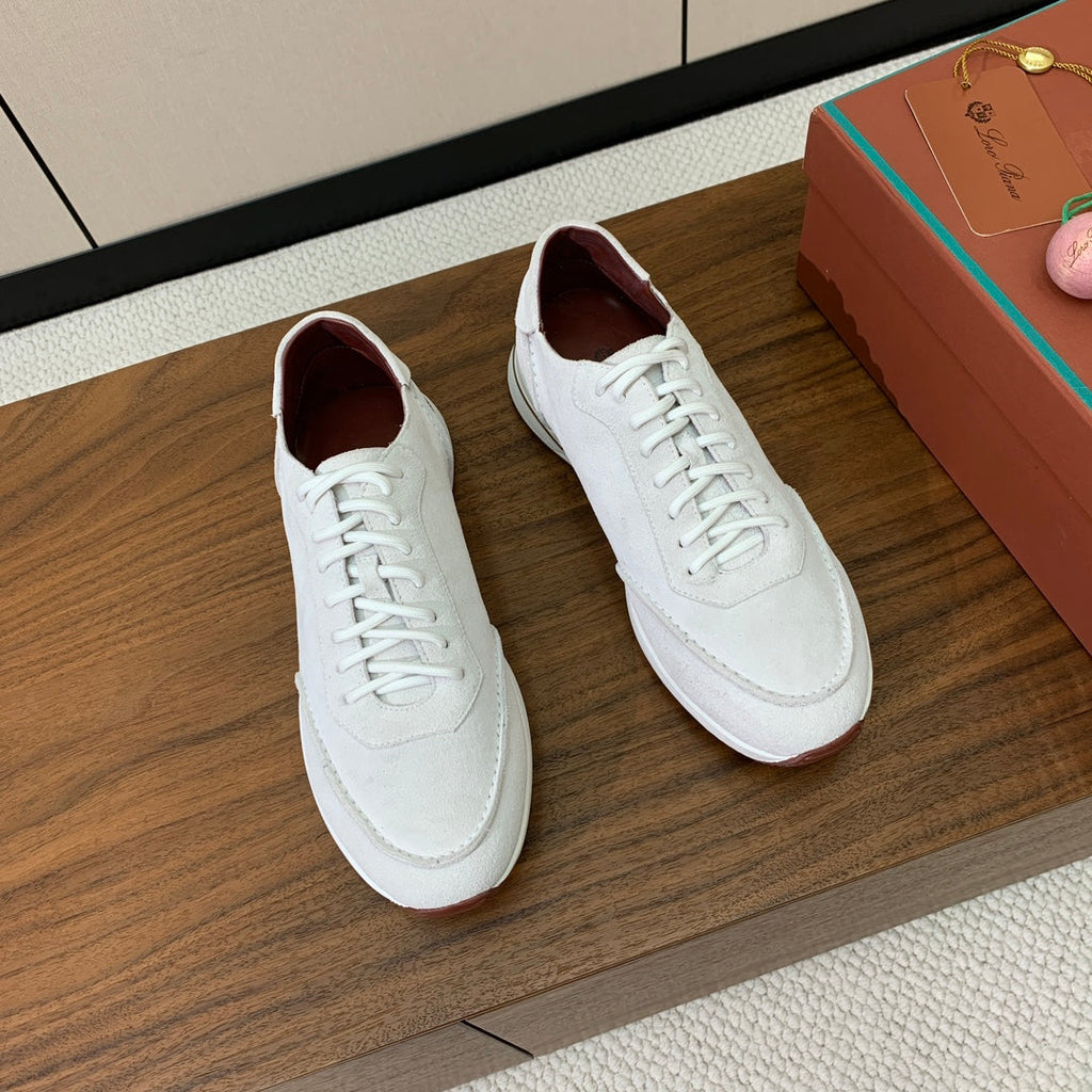 LP Week-End Walk Sneaker In White Suede 984397