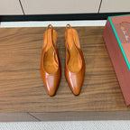 LP Rebecca Slingbacks 50mm In Caramel Cowhide  984366