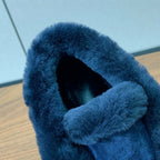 LP Open Walk Ankle Boot In Navy Blue Suede With Wool Fleece Lining  984275
