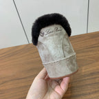 LP Winter Nuages Ankle Boot Pale Khaki Fur Suede 550809