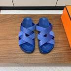 HM Kazimir Sandal Cobalt Blue Suede Calfskin 294032