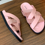 HM Kazimir Sandal Pink Suede Calfskin 293989