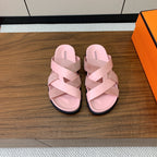 HM Kazimir Sandal Pink Suede Calfskin 293989