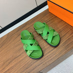 HM Kazimir Sandal Green Suede Calfskin 293990