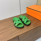 HM Kazimir Sandal Green Suede Calfskin 293990