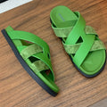 HM Kazimir Sandal Green Suede Calfskin 293990