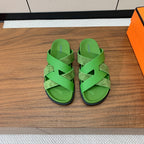 HM Kazimir Sandal Green Suede Calfskin 293990