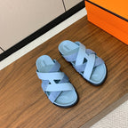 HM Kazimir Sandal Light Blue Suede Calfskin 293992