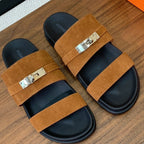 HM Jackson Sandal Brown Chocolate Suede Calfskin 294047