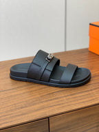 HM Jackson Sandal Black Cowhide 294063