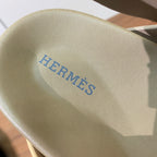 HM Heracles Sandals Etoupe Beige Frabic Calfskin 294069