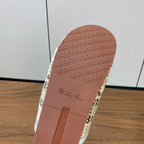 LP Birkenstock slippers white beige brown raffia calfskin 386727