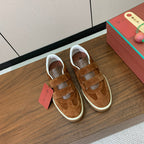 LP Kid's Tennis Walk Sneaker Dark Brown Suede Calfskin 585744