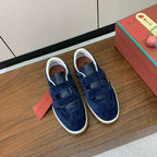 LP Kid's Tennis Walk Sneaker Dark Blue Suede Calfskin 585745