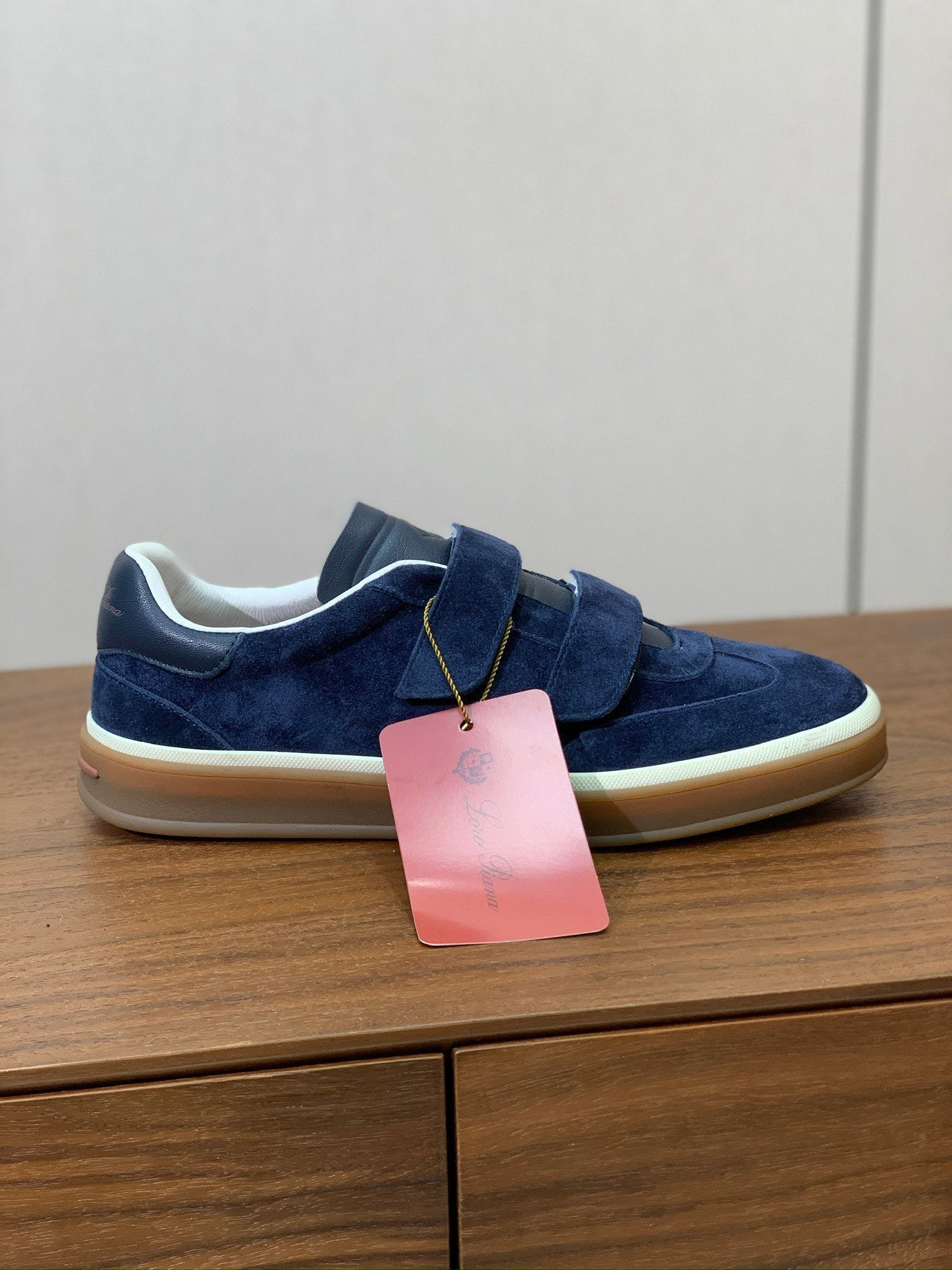 LP Kid's Tennis Walk Sneaker Dark Blue Suede Calfskin 585745