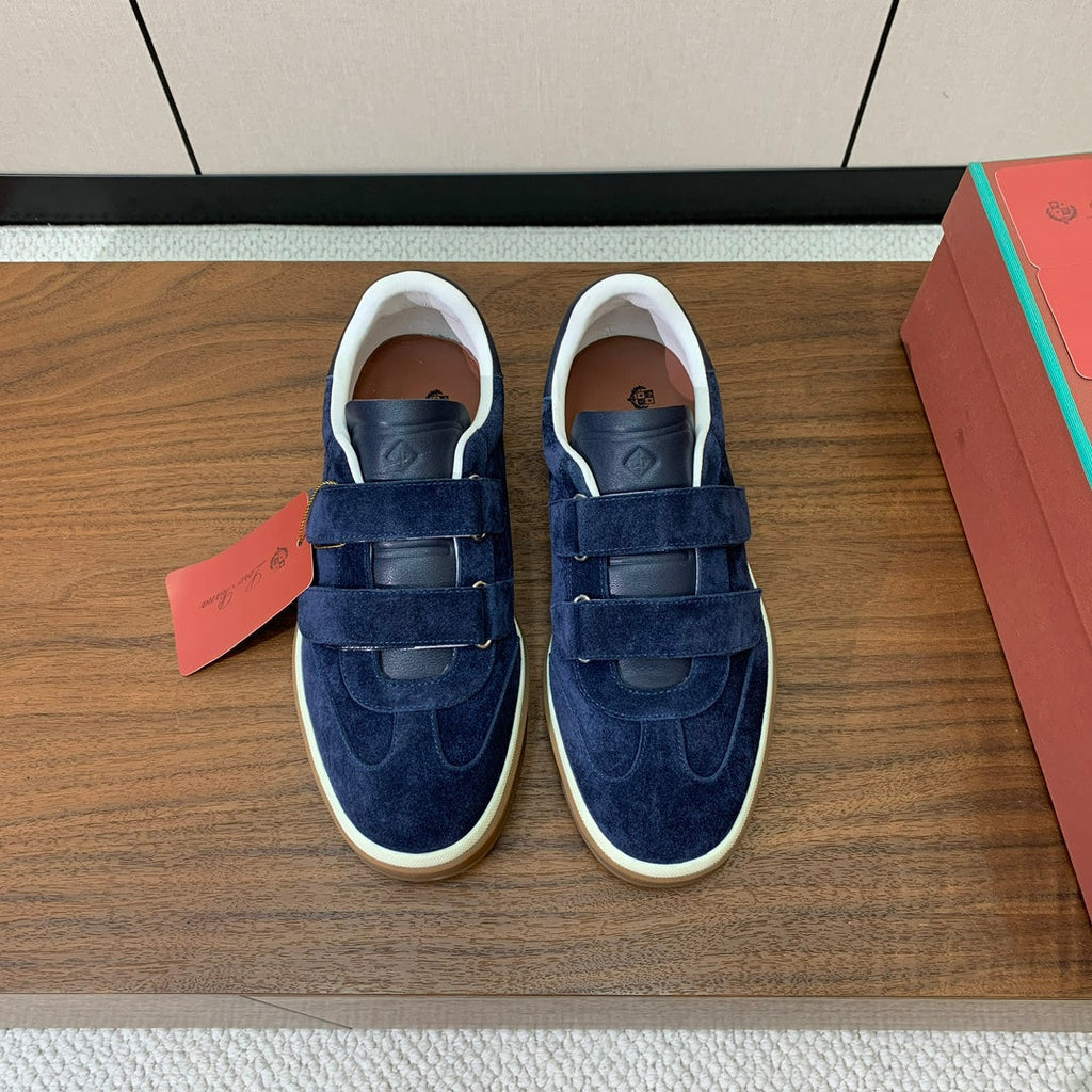 LP Kid's Tennis Walk Sneaker Dark Blue Suede Calfskin 585745
