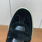 LP Kid's Tennis Walk Sneaker Black Suede Calfskin 585748