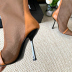 SL OXALIS BOOTIES IN TANGERINE MESH