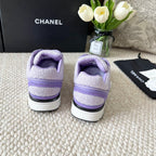 CC SNEAKER IN IRIS PURPLE WOOL TWEED AND SUEDE