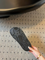 CD Dioract Sandal 40mm Black Suede And Fleece Lining