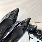 CC 26s Pointed-Toe Pump Black Patent Leather 787144