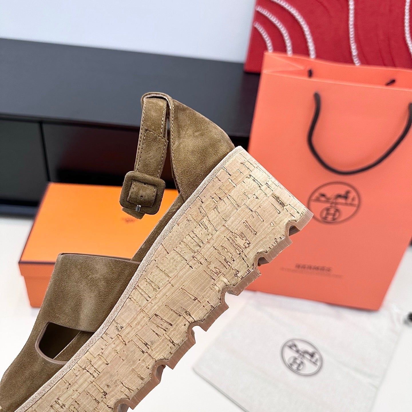 HM Luce 30 Sandal 65mm Taupe Suede 622758
