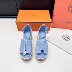 HM Luce 30 Sandal 65mm Light Blue Suede 622760