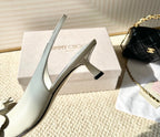 Jimmy Choo Skye Corsage Slingback White Sheepskin 669841