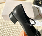 Jimmy Choo Skye Corsage Ballet Flat Black Sheepskin 669845