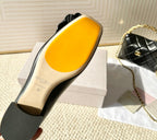 Jimmy Choo Skye Corsage Ballet Flat Black Sheepskin 669845