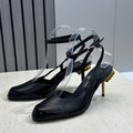 CC 2026 Couture Slingback Mushroom Heels Black Patent Leather 787181