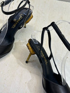 CC 2026 Couture Slingback Mushroom Heels Black Patent Leather 787181