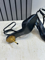 CC 2026 Couture Slingback Mushroom Heels Black Patent Leather 787181