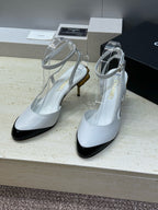 CC 2026 Couture Slingback Mushroom Heels White Patent Leather 787183