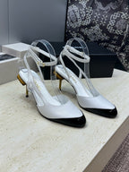 CC 2026 Couture Slingback Mushroom Heels White Patent Leather 787183