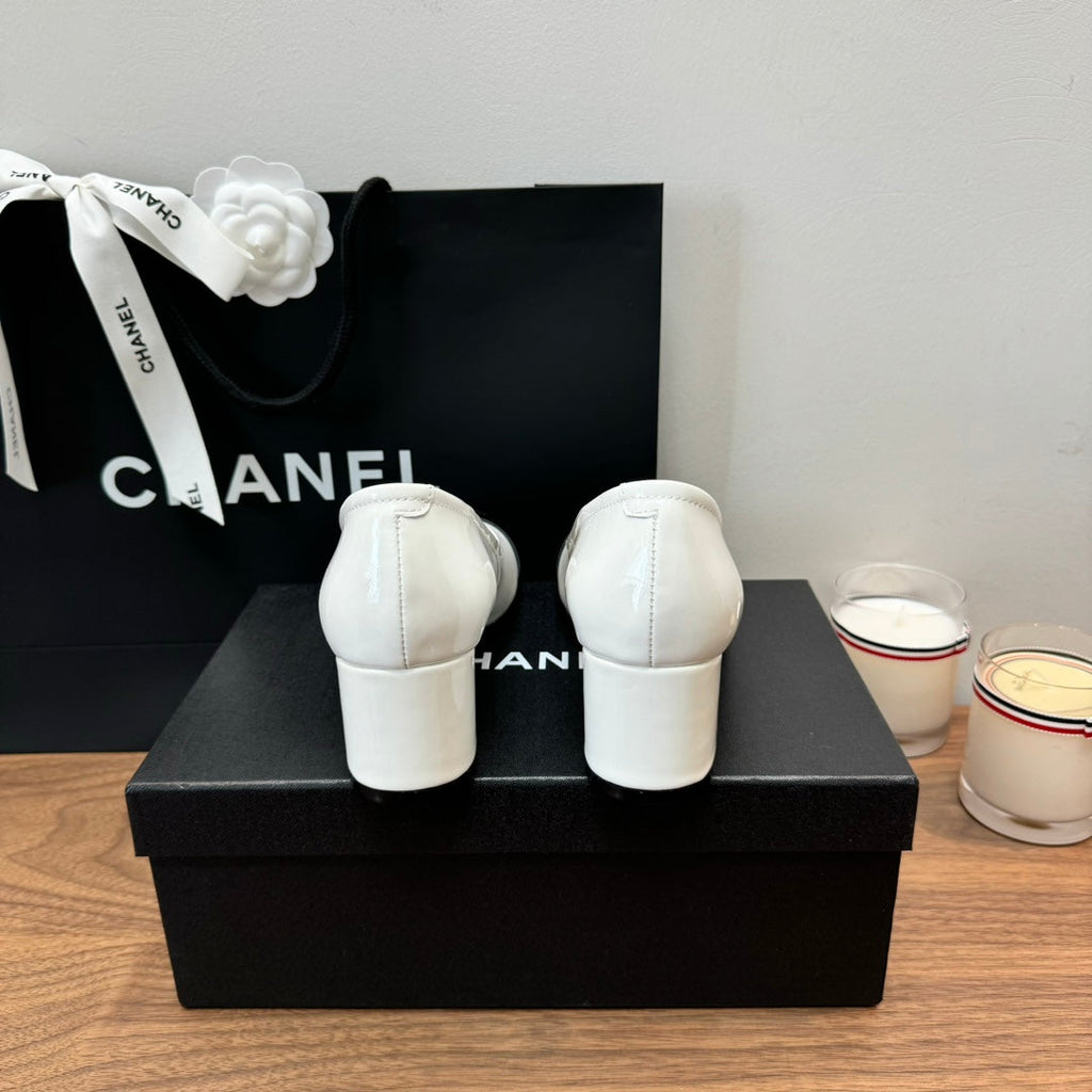 CC High Heels White Lambskin