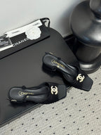 CC 25 Marry Jane Sandals Black Suede 329775